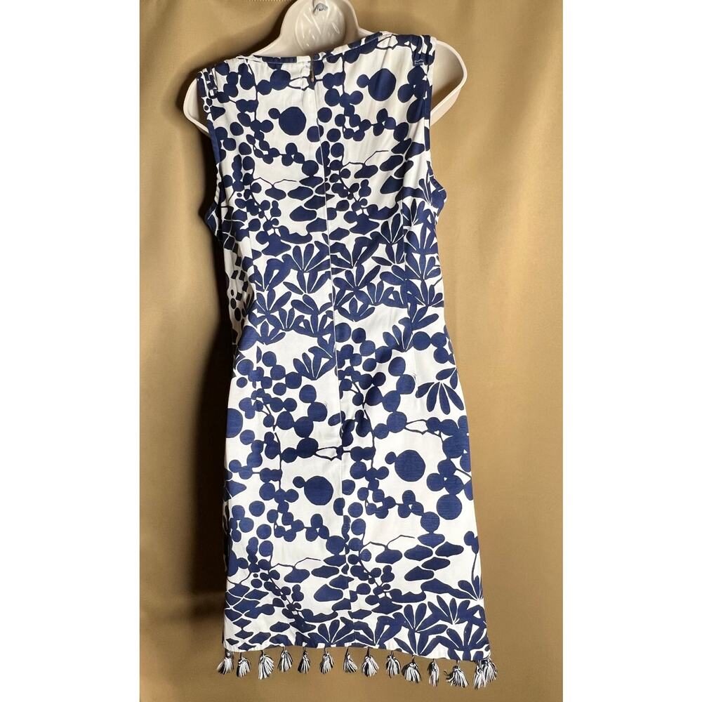 Trina Turk Encantader Blue White Sheath Dress 10 - Picture 7 of 13